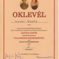 Molnár Blanka oklevele